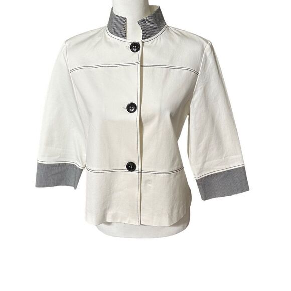 Ming Wang  White & Black Jacket Size XS - Picture 1 of 11